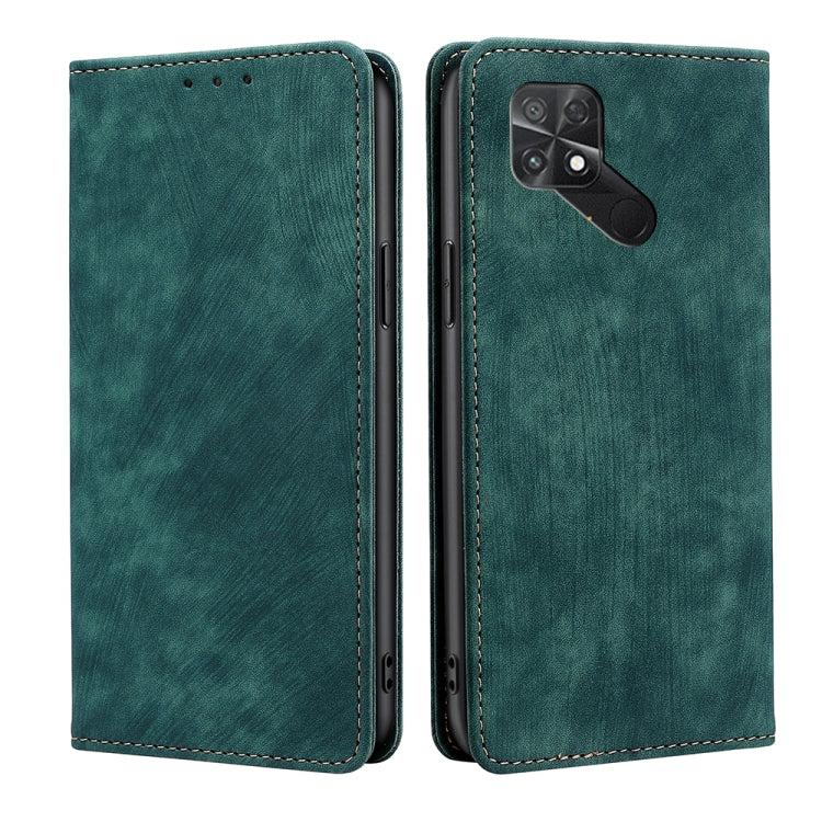 RFID Anti-theft Brush Magnetic Leather Phone Case, For Xiaomi 12S Ultra, For Xiaomi Poco C40, For Xiaomi Poco M4 5G, For OnePlus Nord CE 2 5G