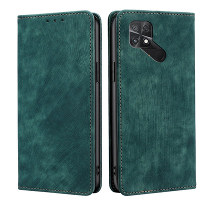 RFID Anti-theft Brush Magnetic Leather Phone Case, For Xiaomi 12S Ultra, For Xiaomi Poco C40, For Xiaomi Poco M4 5G, For OnePlus Nord CE 2 5G