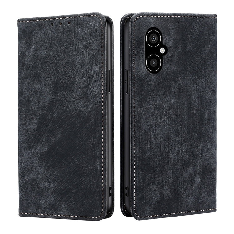 RFID Anti-theft Brush Magnetic Leather Phone Case, For Xiaomi 12S Ultra, For Xiaomi Poco C40, For Xiaomi Poco M4 5G, For OnePlus Nord CE 2 5G