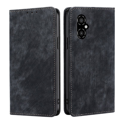 RFID Anti-theft Brush Magnetic Leather Phone Case, For Xiaomi 12S Ultra, For Xiaomi Poco C40, For Xiaomi Poco M4 5G, For OnePlus Nord CE 2 5G