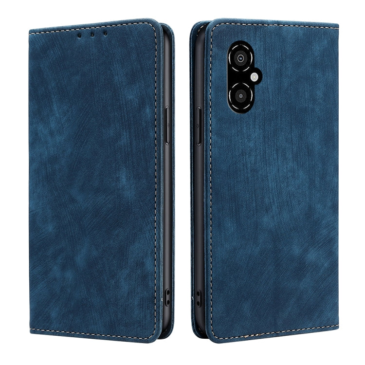 RFID Anti-theft Brush Magnetic Leather Phone Case, For Xiaomi 12S Ultra, For Xiaomi Poco C40, For Xiaomi Poco M4 5G, For OnePlus Nord CE 2 5G