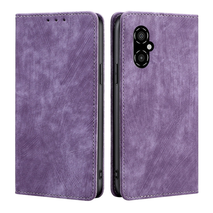 RFID Anti-theft Brush Magnetic Leather Phone Case, For Xiaomi 12S Ultra, For Xiaomi Poco C40, For Xiaomi Poco M4 5G, For OnePlus Nord CE 2 5G