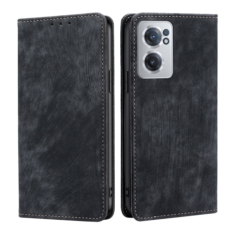 RFID Anti-theft Brush Magnetic Leather Phone Case, For Xiaomi 12S Ultra, For Xiaomi Poco C40, For Xiaomi Poco M4 5G, For OnePlus Nord CE 2 5G