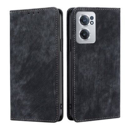 RFID Anti-theft Brush Magnetic Leather Phone Case, For Xiaomi 12S Ultra, For Xiaomi Poco C40, For Xiaomi Poco M4 5G, For OnePlus Nord CE 2 5G