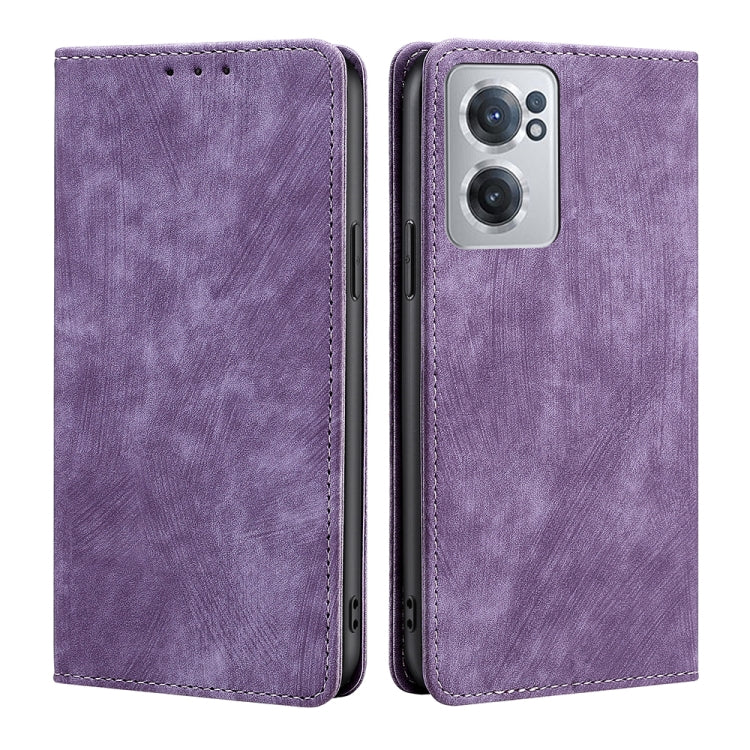 RFID Anti-theft Brush Magnetic Leather Phone Case, For Xiaomi 12S Ultra, For Xiaomi Poco C40, For Xiaomi Poco M4 5G, For OnePlus Nord CE 2 5G
