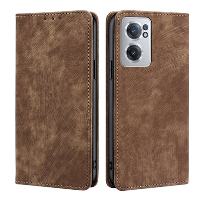 RFID Anti-theft Brush Magnetic Leather Phone Case, For Xiaomi 12S Ultra, For Xiaomi Poco C40, For Xiaomi Poco M4 5G, For OnePlus Nord CE 2 5G