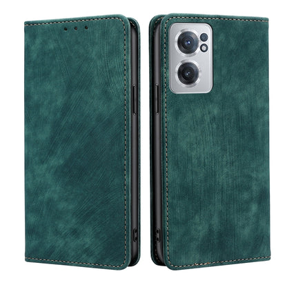 RFID Anti-theft Brush Magnetic Leather Phone Case, For Xiaomi 12S Ultra, For Xiaomi Poco C40, For Xiaomi Poco M4 5G, For OnePlus Nord CE 2 5G