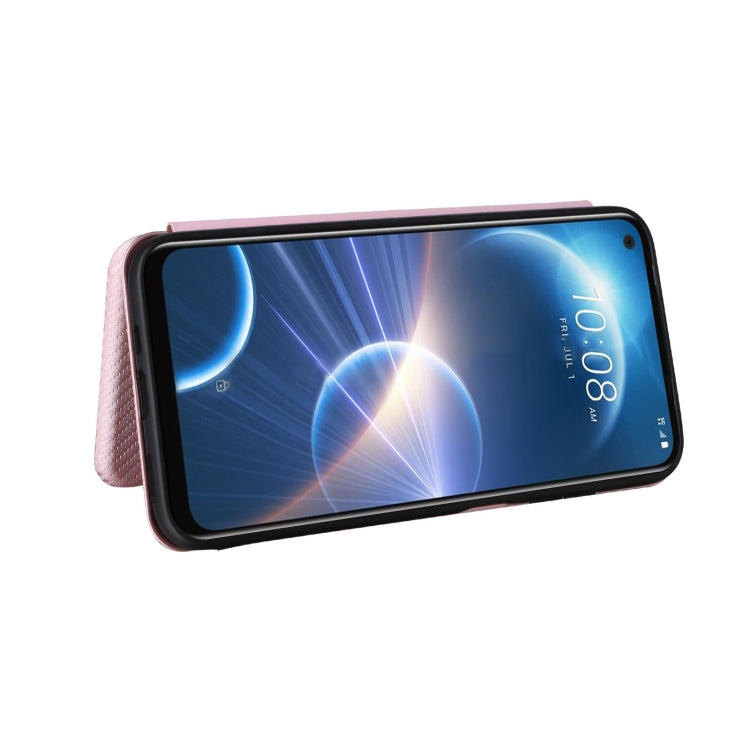 Carbon Fiber Texture Magnetic Flip Leather Phone Case, For HTC Desire 22 Pro, For Realme C30, For Nokia C21 Plus, For Xiaomi 12S Ultra