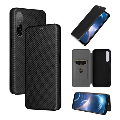 Carbon Fiber Texture Magnetic Flip Leather Phone Case, For HTC Desire 22 Pro, For Realme C30, For Nokia C21 Plus, For Xiaomi 12S Ultra