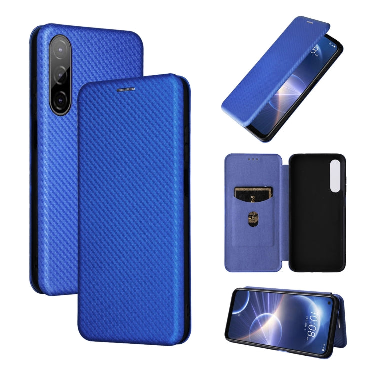 Carbon Fiber Texture Magnetic Flip Leather Phone Case, For HTC Desire 22 Pro, For Realme C30, For Nokia C21 Plus, For Xiaomi 12S Ultra