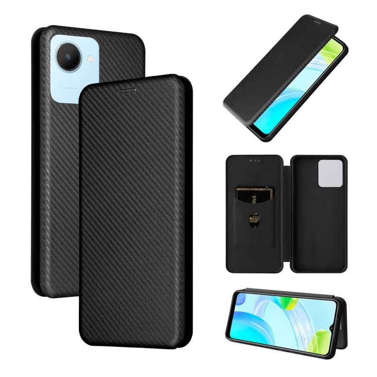 Carbon Fiber Texture Magnetic Flip Leather Phone Case, For HTC Desire 22 Pro, For Realme C30, For Nokia C21 Plus, For Xiaomi 12S Ultra