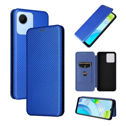 Carbon Fiber Texture Magnetic Flip Leather Phone Case, For HTC Desire 22 Pro, For Realme C30, For Nokia C21 Plus, For Xiaomi 12S Ultra