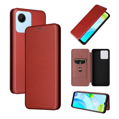 Carbon Fiber Texture Magnetic Flip Leather Phone Case, For HTC Desire 22 Pro, For Realme C30, For Nokia C21 Plus, For Xiaomi 12S Ultra
