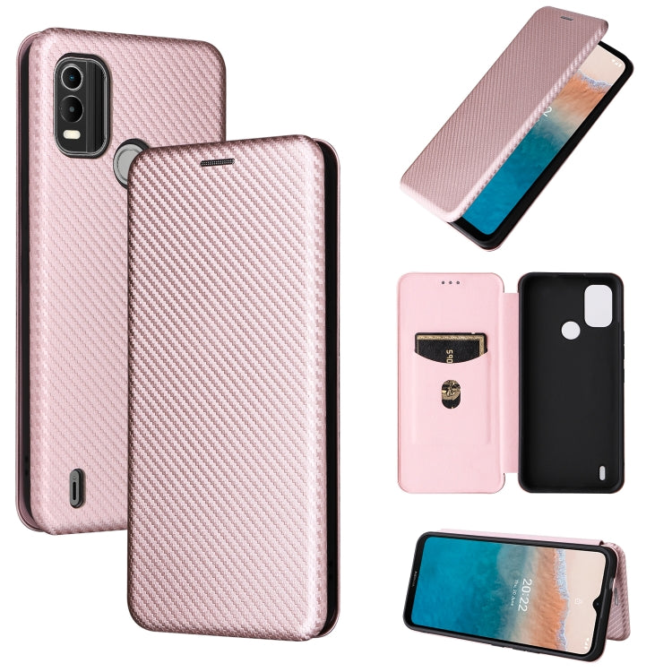 Carbon Fiber Texture Magnetic Flip Leather Phone Case, For HTC Desire 22 Pro, For Realme C30, For Nokia C21 Plus, For Xiaomi 12S Ultra