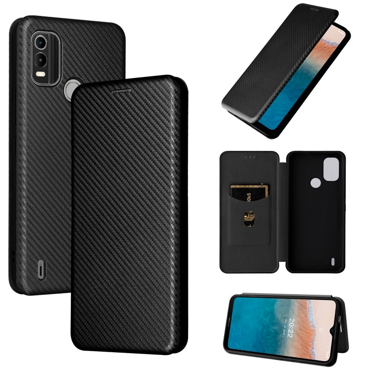 Carbon Fiber Texture Magnetic Flip Leather Phone Case, For HTC Desire 22 Pro, For Realme C30, For Nokia C21 Plus, For Xiaomi 12S Ultra