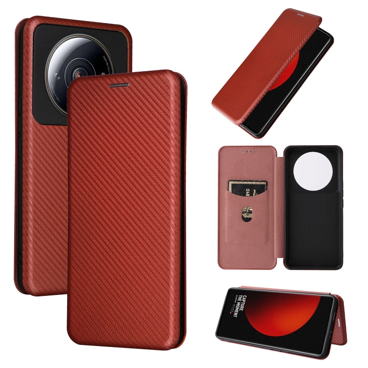 Carbon Fiber Texture Magnetic Flip Leather Phone Case, For HTC Desire 22 Pro, For Realme C30, For Nokia C21 Plus, For Xiaomi 12S Ultra