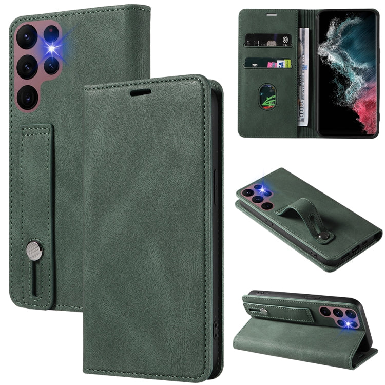 Wristband Magnetic Leather Phone Case, For Samsung Galaxy S21+ 5G, For Samsung Galaxy S21 Ultra 5G, For Samsung Galaxy S22 5G, For Samsung Galaxy S22+ 5G