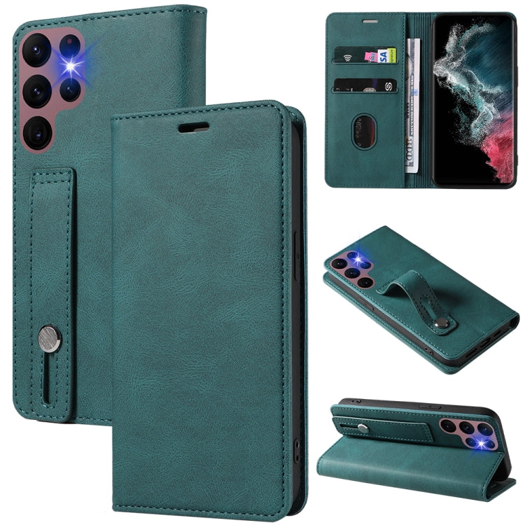 Wristband Magnetic Leather Phone Case, For Samsung Galaxy S21+ 5G, For Samsung Galaxy S21 Ultra 5G, For Samsung Galaxy S22 5G, For Samsung Galaxy S22+ 5G