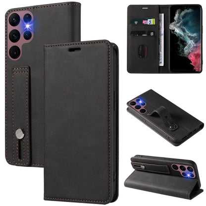 Wristband Magnetic Leather Phone Case, For Samsung Galaxy S21+ 5G, For Samsung Galaxy S21 Ultra 5G, For Samsung Galaxy S22 5G, For Samsung Galaxy S22+ 5G