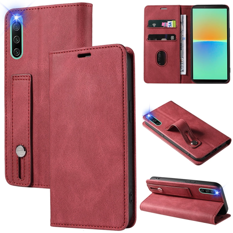Wristband Magnetic Leather Phone Case, For Samsung Galaxy S22 Ultra 5G, For Sony Xperia 10 IV