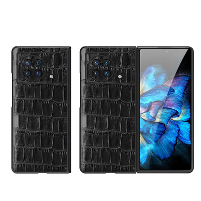 Crocodile Texture Genuine Leather Phone Case, For OPPO Find N, For Huawei P50 Pocket, For Samsung Galaxy Z Flip3 5G, For Samsung Galaxy Z Fold3 5G, For vivo X Fold, For Huawei Mate Xs 2, For Samsung Galaxy Z Flip4, For Samsung Galaxy Z Fold4