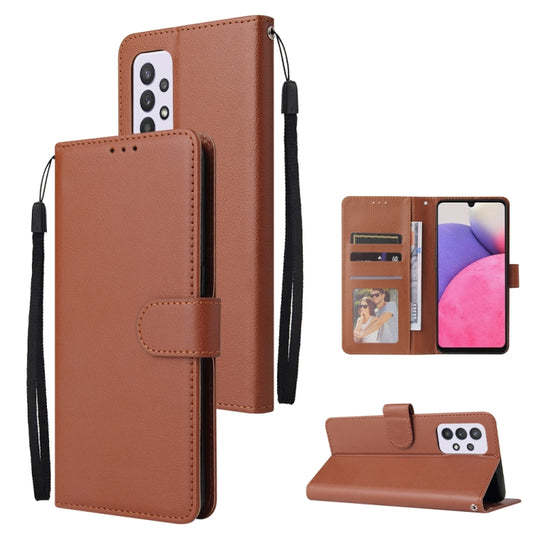 3 Card Slots Multifunctional Leather Phone Case, For Samsung Galaxy A33 5G, For Samsung Galaxy A53 5G, For Samsung Galaxy A73 5G