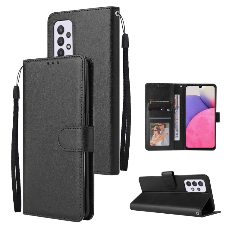 3 Card Slots Multifunctional Leather Phone Case, For Samsung Galaxy A33 5G, For Samsung Galaxy A53 5G, For Samsung Galaxy A73 5G