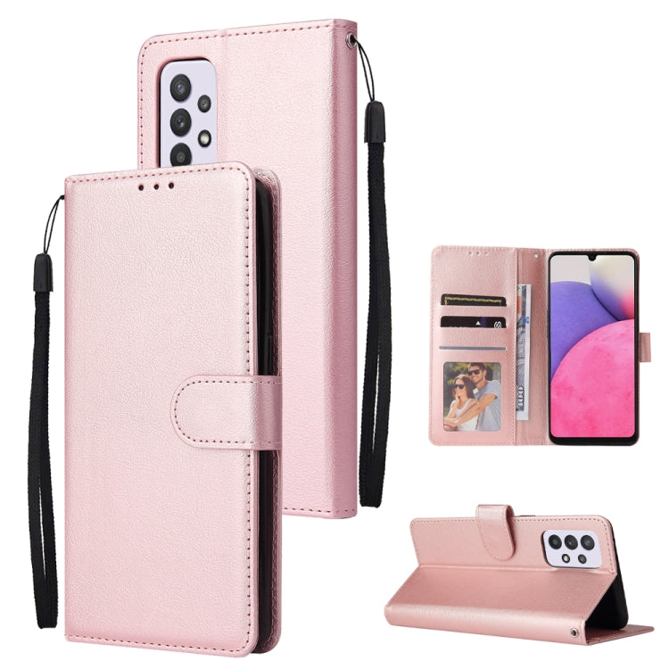 3 Card Slots Multifunctional Leather Phone Case, For Samsung Galaxy A33 5G, For Samsung Galaxy A53 5G, For Samsung Galaxy A73 5G