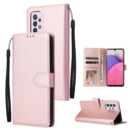 3 Card Slots Multifunctional Leather Phone Case, For Samsung Galaxy A33 5G, For Samsung Galaxy A53 5G, For Samsung Galaxy A73 5G