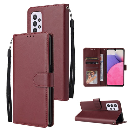 3 Card Slots Multifunctional Leather Phone Case, For Samsung Galaxy A33 5G, For Samsung Galaxy A53 5G, For Samsung Galaxy A73 5G