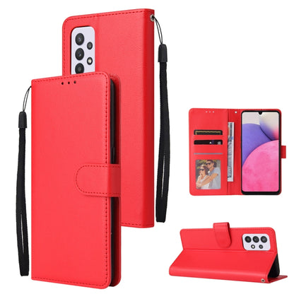 3 Card Slots Multifunctional Leather Phone Case, For Samsung Galaxy A33 5G, For Samsung Galaxy A53 5G, For Samsung Galaxy A73 5G
