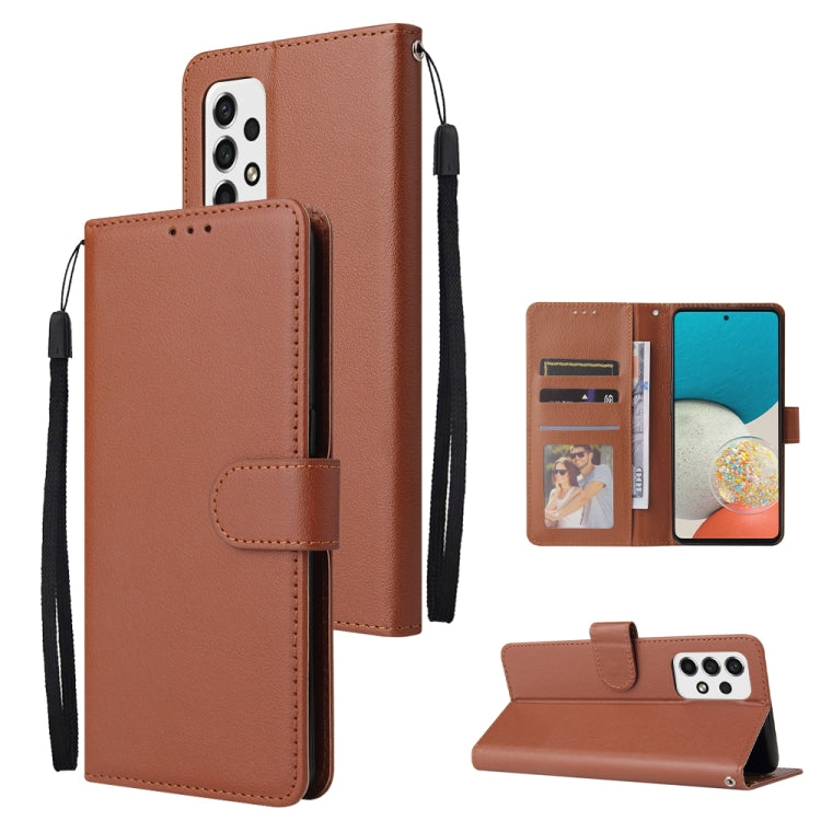 3 Card Slots Multifunctional Leather Phone Case, For Samsung Galaxy A33 5G, For Samsung Galaxy A53 5G, For Samsung Galaxy A73 5G