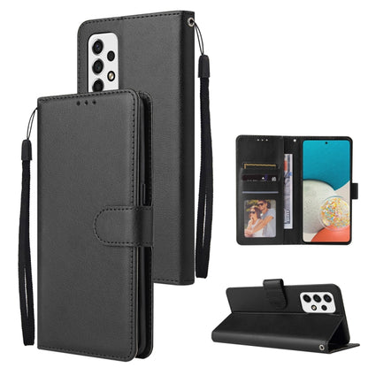 3 Card Slots Multifunctional Leather Phone Case, For Samsung Galaxy A33 5G, For Samsung Galaxy A53 5G, For Samsung Galaxy A73 5G