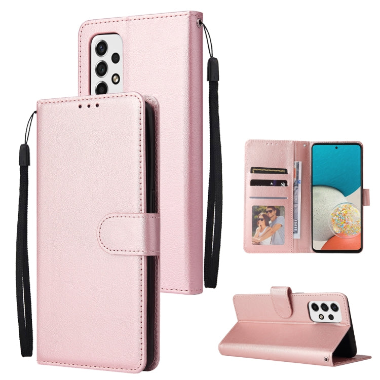 3 Card Slots Multifunctional Leather Phone Case, For Samsung Galaxy A33 5G, For Samsung Galaxy A53 5G, For Samsung Galaxy A73 5G