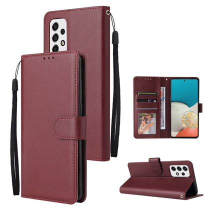 3 Card Slots Multifunctional Leather Phone Case, For Samsung Galaxy A33 5G, For Samsung Galaxy A53 5G, For Samsung Galaxy A73 5G
