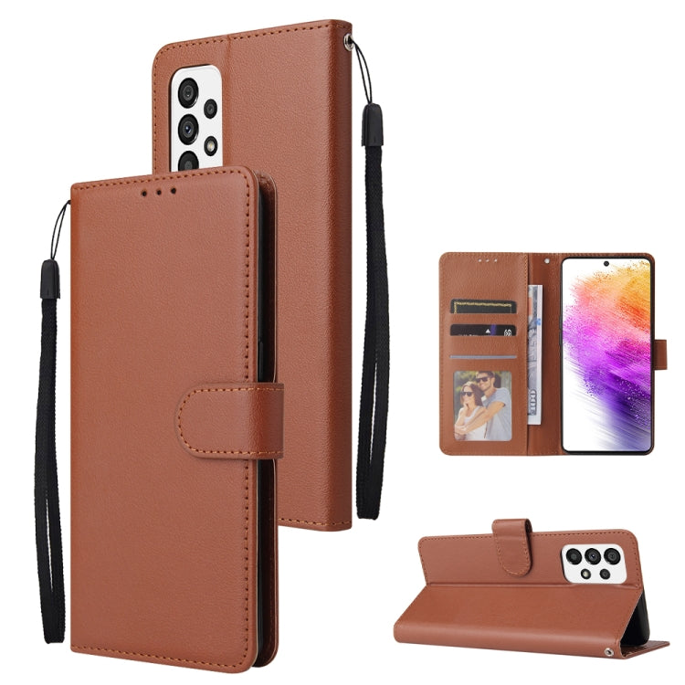 3 Card Slots Multifunctional Leather Phone Case, For Samsung Galaxy A33 5G, For Samsung Galaxy A53 5G, For Samsung Galaxy A73 5G