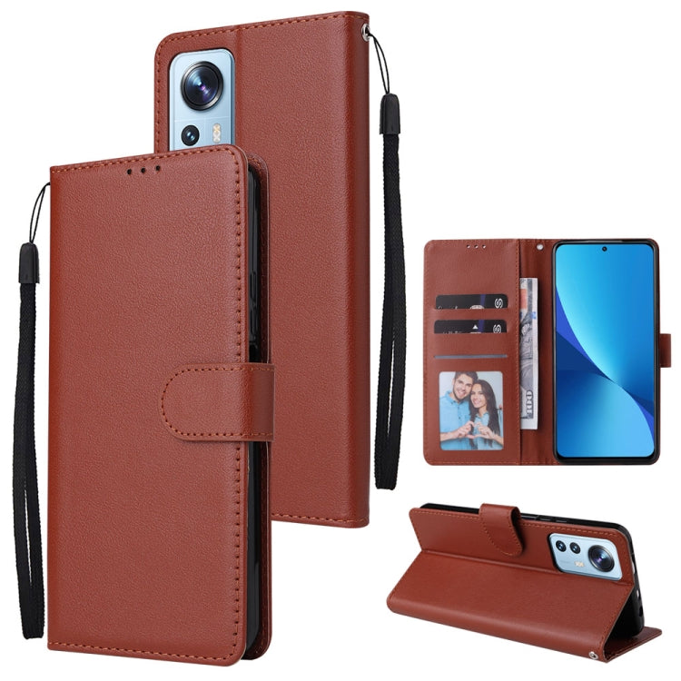 3 Card Slots Multifunctional Leather Phone Case, For Xiaomi 12 Lite, For Xiaomi 12S Ultra