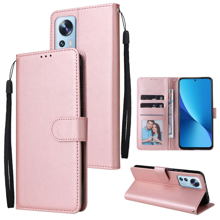 3 Card Slots Multifunctional Leather Phone Case, For Xiaomi 12 Lite, For Xiaomi 12S Ultra
