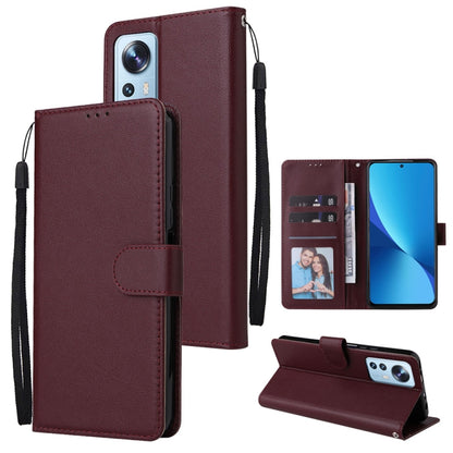 3 Card Slots Multifunctional Leather Phone Case, For Xiaomi 12 Lite, For Xiaomi 12S Ultra