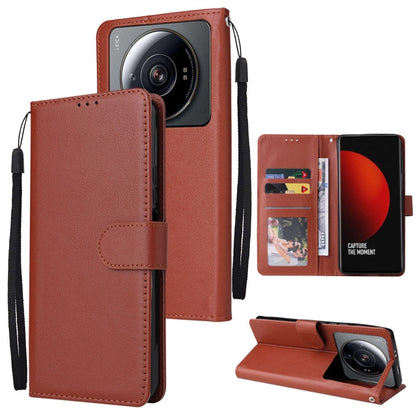 3 Card Slots Multifunctional Leather Phone Case, For Xiaomi 12 Lite, For Xiaomi 12S Ultra