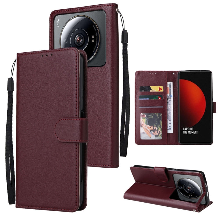 3 Card Slots Multifunctional Leather Phone Case, For Xiaomi 12 Lite, For Xiaomi 12S Ultra