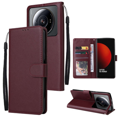 3 Card Slots Multifunctional Leather Phone Case, For Xiaomi 12 Lite, For Xiaomi 12S Ultra