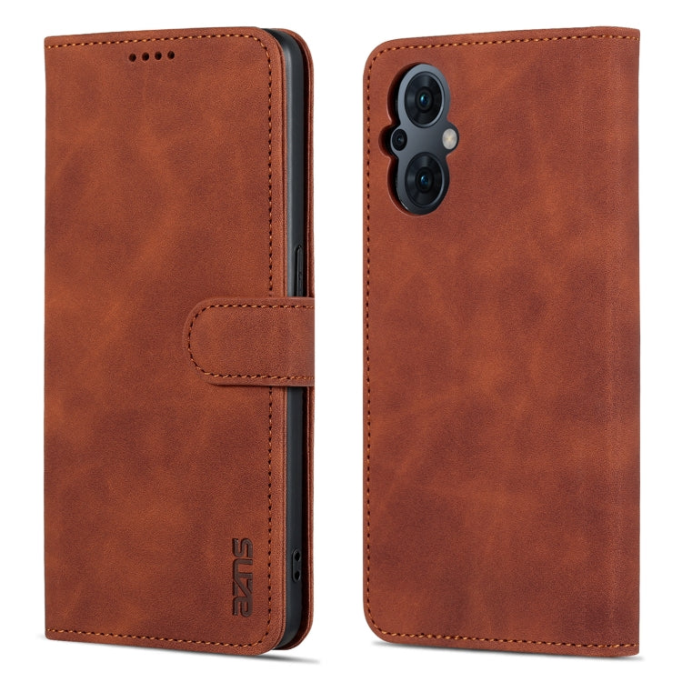 AZNS Skin Feel Calf Texture Flip Leather Phone Case, For OPPO Reno8 Lite, For vivo Y77 5G