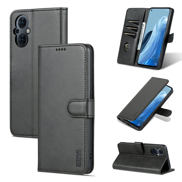 AZNS Skin Feel Calf Texture Flip Leather Phone Case, For OPPO Reno8 Lite, For vivo Y77 5G
