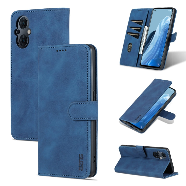 AZNS Skin Feel Calf Texture Flip Leather Phone Case, For OPPO Reno8 Lite, For vivo Y77 5G
