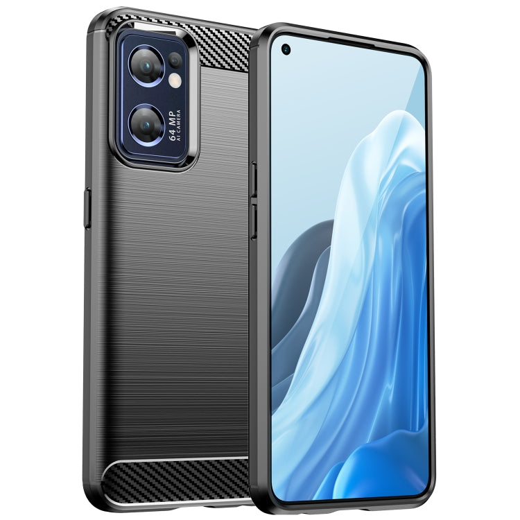 Brushed Texture Carbon Fiber TPU Phone Case, For OPPO Find X5 Lite, For OPPO Reno7 5G, For OPPO F21 Pro 4G, For OPPO Reno7 4G, For OPPO A57 4G, For OPPO A57 5G, For OPPO A77 5G
