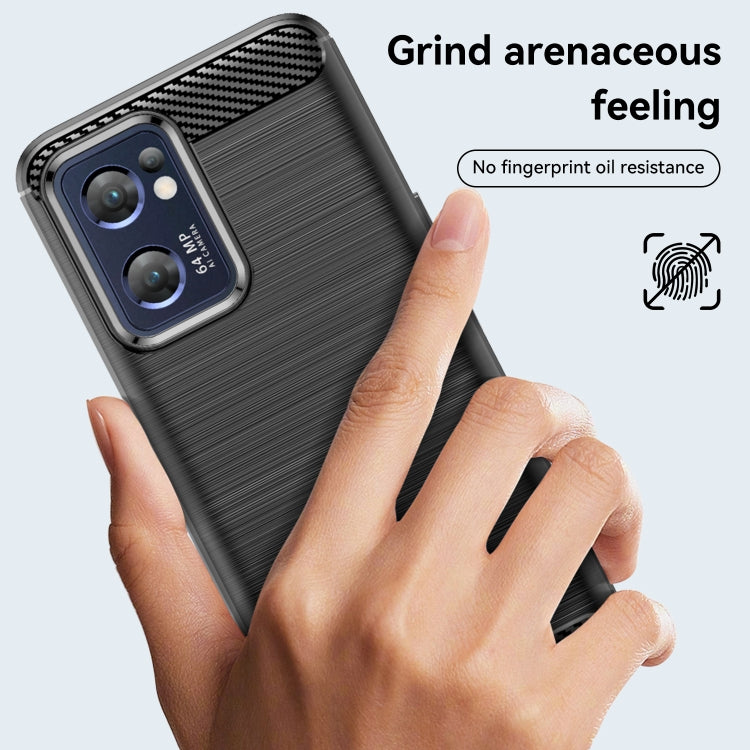 Brushed Texture Carbon Fiber TPU Phone Case, For OPPO Find X5 Lite, For OPPO Reno7 5G, For OPPO F21 Pro 4G, For OPPO Reno7 4G, For OPPO A57 4G, For OPPO A57 5G, For OPPO A77 5G