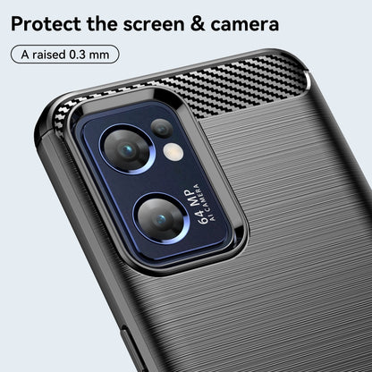Brushed Texture Carbon Fiber TPU Phone Case, For OPPO Find X5 Lite, For OPPO Reno7 5G, For OPPO F21 Pro 4G, For OPPO Reno7 4G, For OPPO A57 4G, For OPPO A57 5G, For OPPO A77 5G