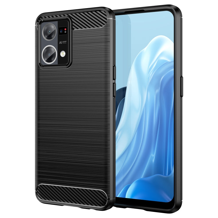 Brushed Texture Carbon Fiber TPU Phone Case, For OPPO Find X5 Lite, For OPPO Reno7 5G, For OPPO F21 Pro 4G, For OPPO Reno7 4G, For OPPO A57 4G, For OPPO A57 5G, For OPPO A77 5G