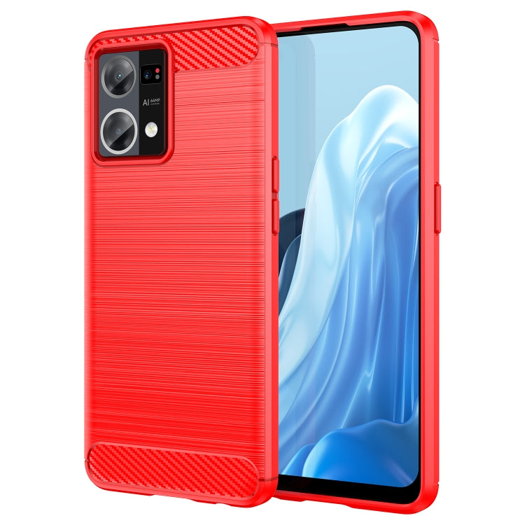Brushed Texture Carbon Fiber TPU Phone Case, For OPPO Find X5 Lite, For OPPO Reno7 5G, For OPPO F21 Pro 4G, For OPPO Reno7 4G, For OPPO A57 4G, For OPPO A57 5G, For OPPO A77 5G